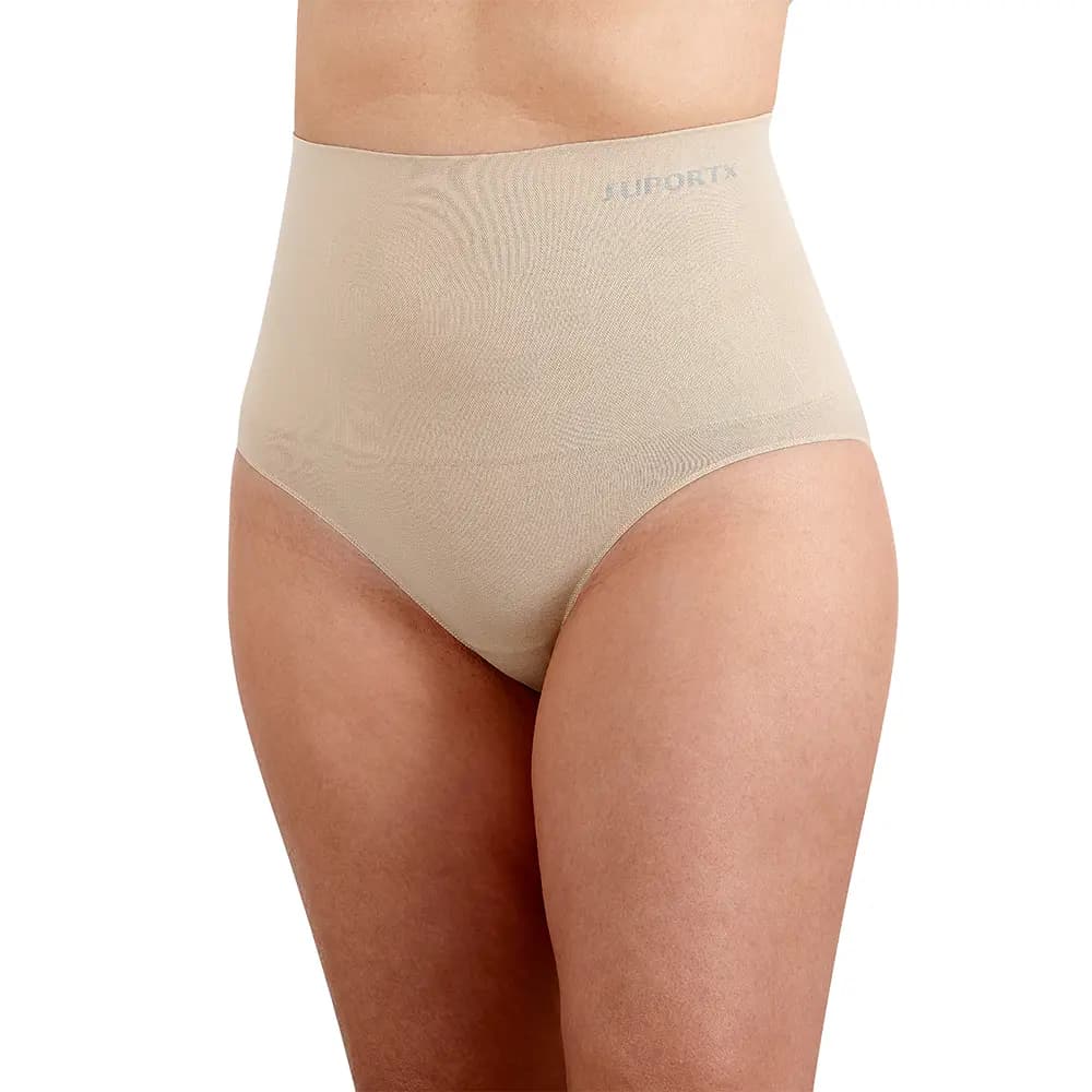 Breathable Support Briefs in neutral, worn on model